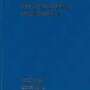 This Airframe Logbook is hard bound in blue leatherette and allows aircraft to meet the requirements of the Civil Aviation Authority. It is a legal requirement that a record of Airframe and Engine Hours, modifications and maintenance actions are kept.