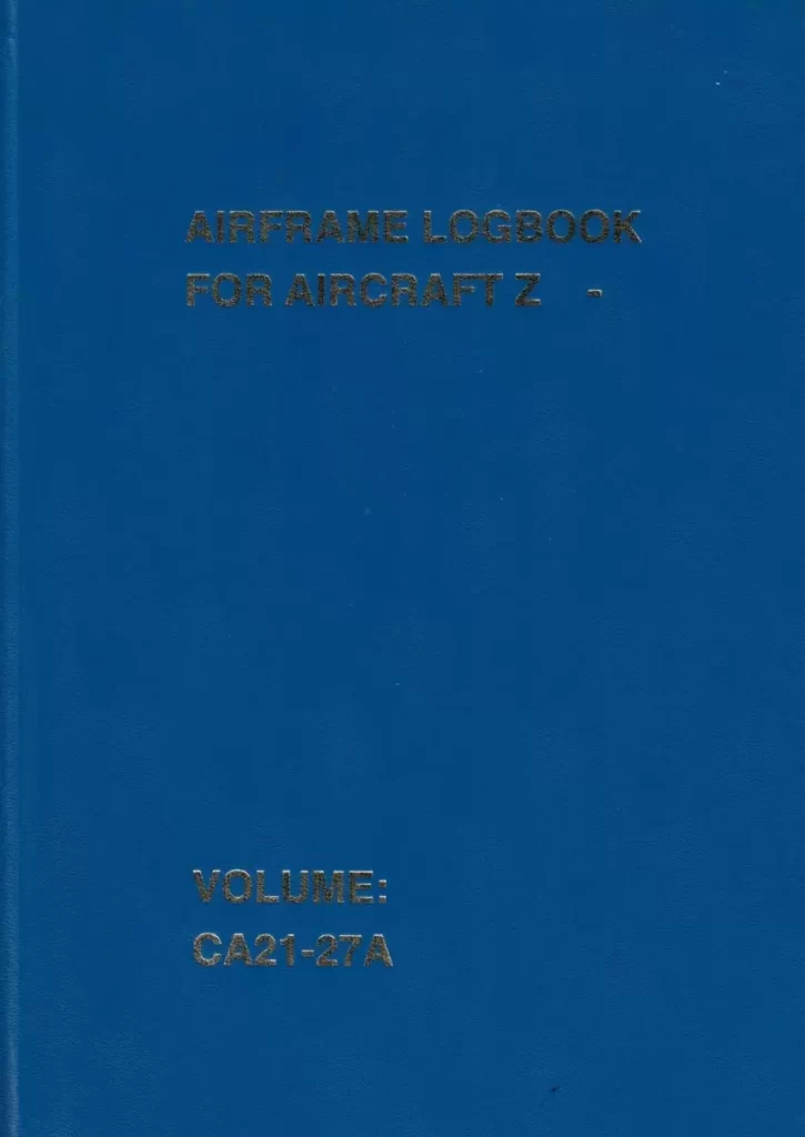 This Airframe Logbook is hard bound in blue leatherette and allows aircraft to meet the requirements of the Civil Aviation Authority. It is a legal requirement that a record of Airframe and Engine Hours, modifications and maintenance actions are kept.