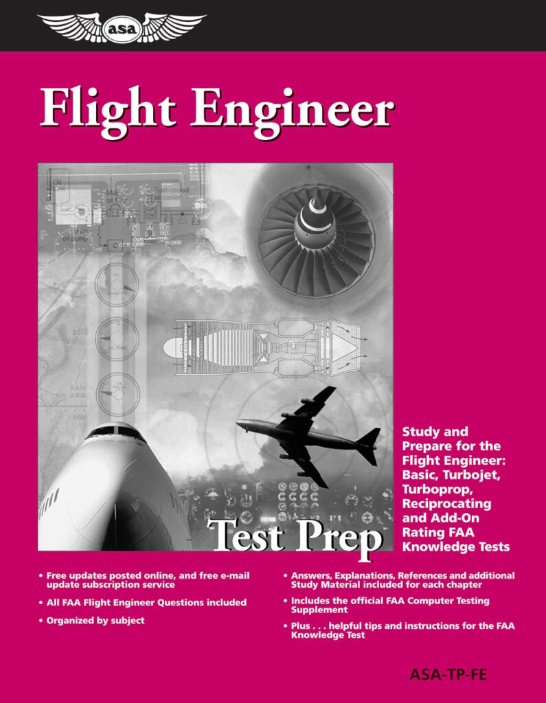 The Flight Engineer questions represent those on FAA Knowledge Exams, and are arranged by subject into chapters with answers, explanations (for correct and incorrect answers) and reference codes for Basic, Turbojet, Turboprop, Reciprocating, and Add-On Ratings. Helpful test instructions, tips, excellent cross-references, and more included. ASA is the leading resource for FAA Knowledge Exam preparation and continues to produce the best books available to prepare students for all the exams. Test Prep features: FAA Computer Testing Supplement is bundled with every test book so you will become accustomed to referring to the FAA Figures and Legends as you will during the test. This is the same book you will be issued at the testing center. The FAA tests are on a one-year cycle, with changes made up to 3 times a year. We make sure you have the most current information by posting updates on the ASA website that show changes made to the test questions, and providing a free email subscription service for automatic notification of when Updates are available. ASA’s Test Preps include representative questions and answer stems—plus answers, explanations (for both correct and incorrect answers), references, and FAA subject codes. Chapter text and illustrations help you more fully understand the concepts. The questions are arranged into chapters based on subject matter to promote better understanding, aid recall, and thus provide a more efficient study guide.