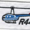 Robinson R44 helicopter sew-on patch for pilot jackets and flight suits.
